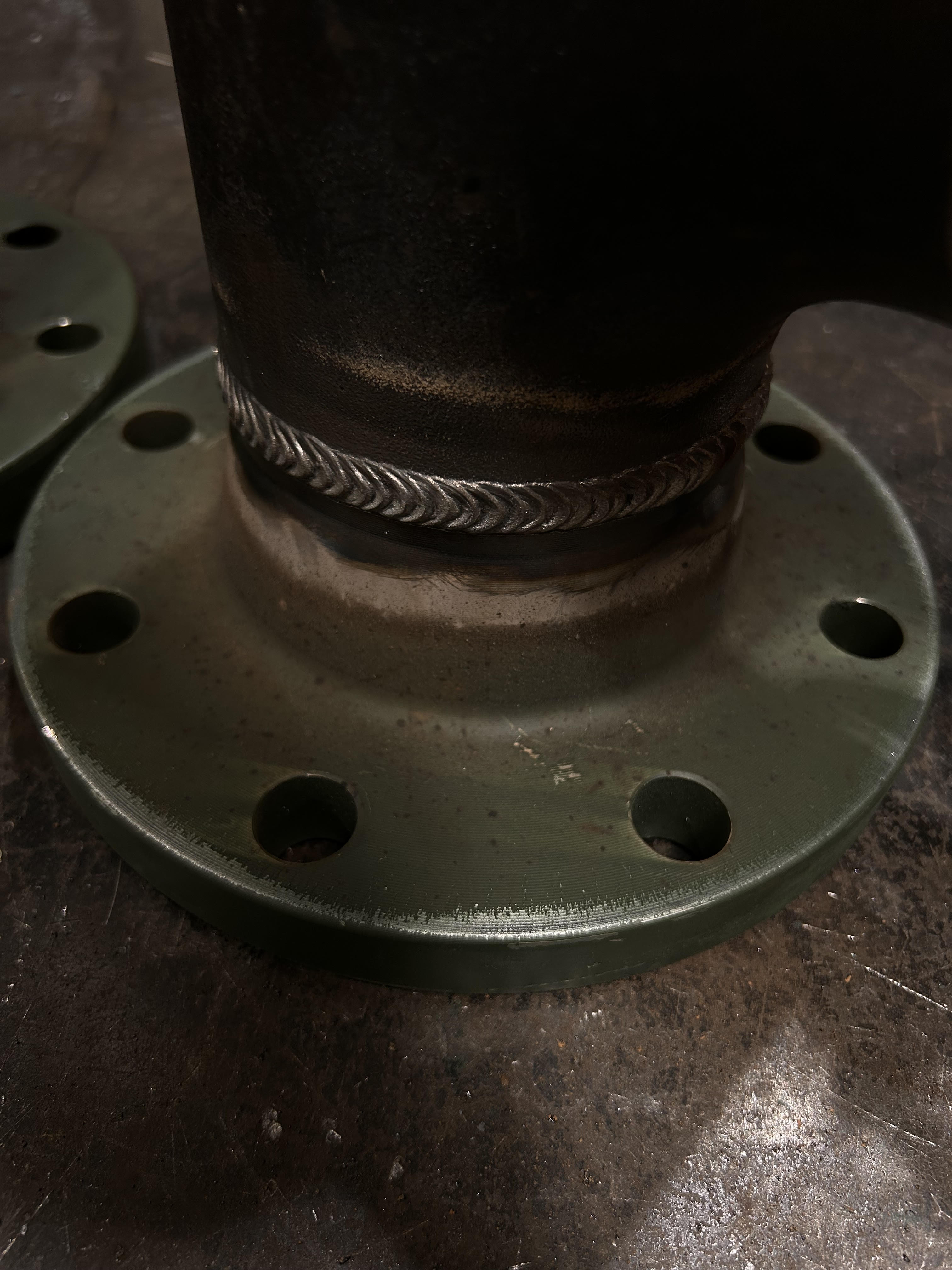 Dimes on flange